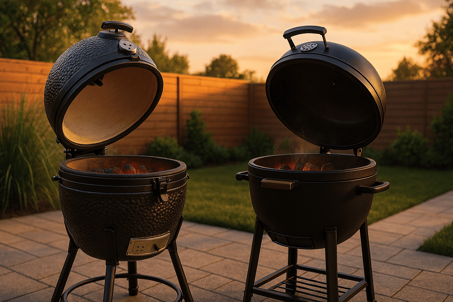 Kamado barato vs Akorn de Char-Griller: ¿cerámica económica o acero más duradero?
