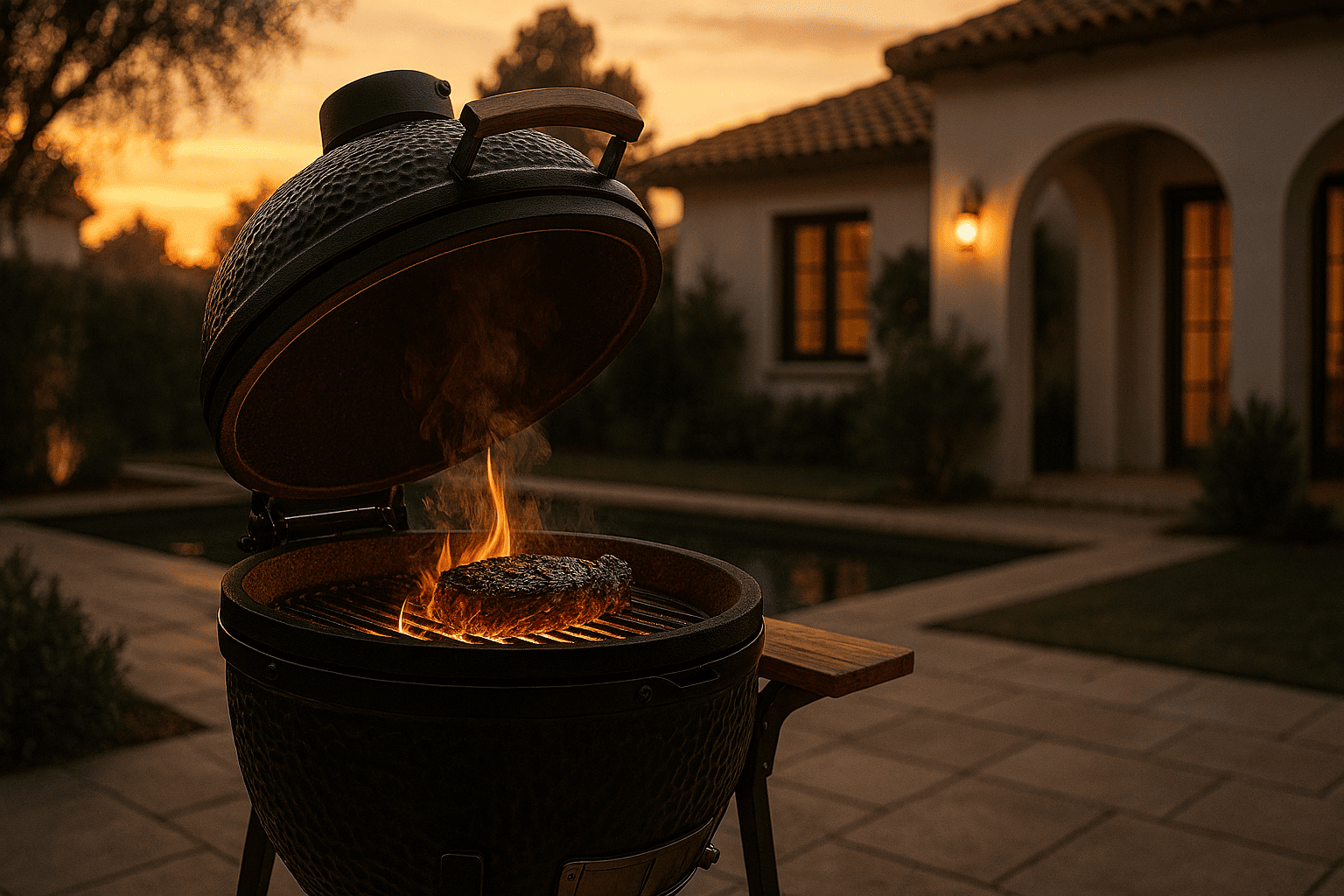kamado barbacoa cerámica control temperatura